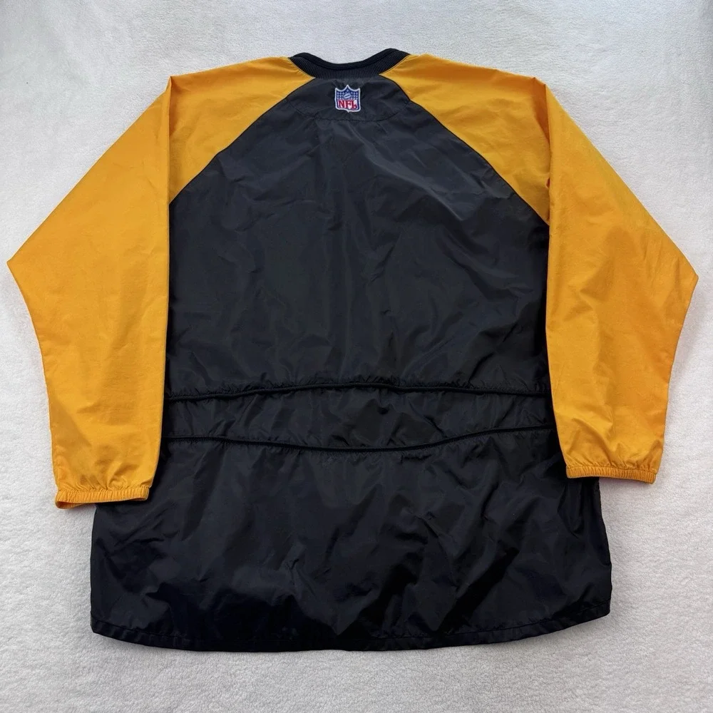 VTG Pittsburgh Steelers Nike Windbreaker Pullover Men L Vented LS Team Apparel